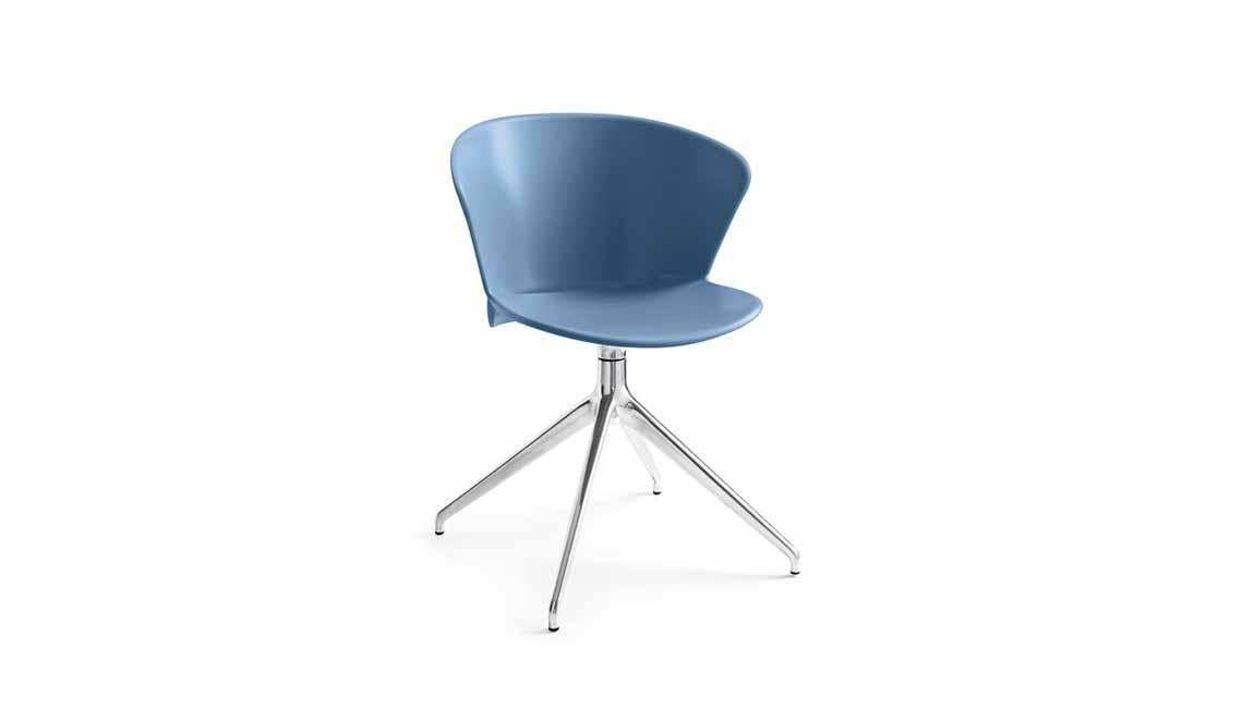 Swivel chair in aluminium and plastic椅子