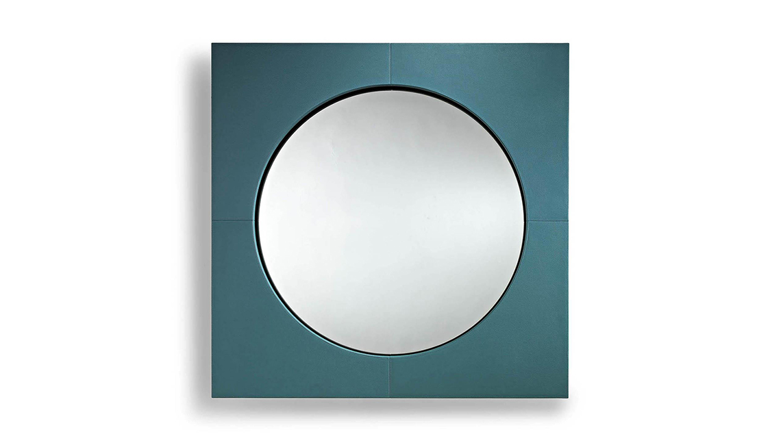 Specchio in pelle Black & More鏡子