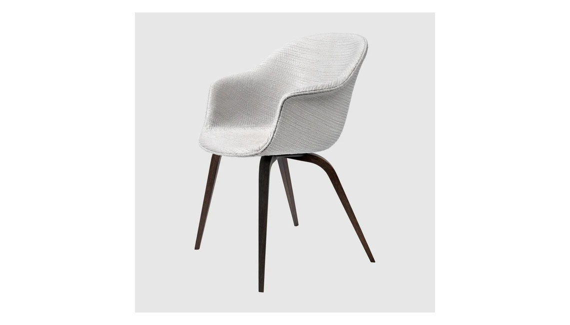 Bat Dining Chair - Fully Upholstered, Wood base椅子