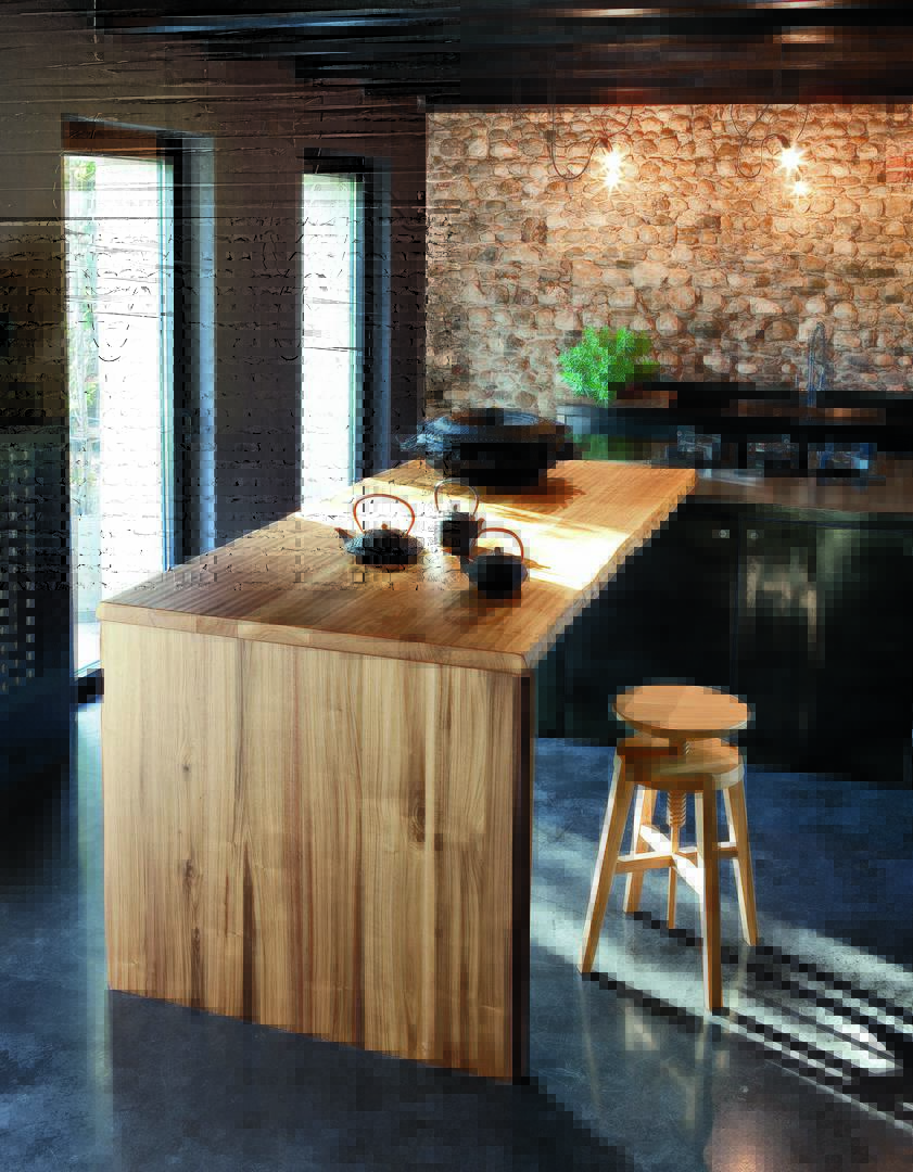 kitchen 45 mm thick noce 島臺(tái)