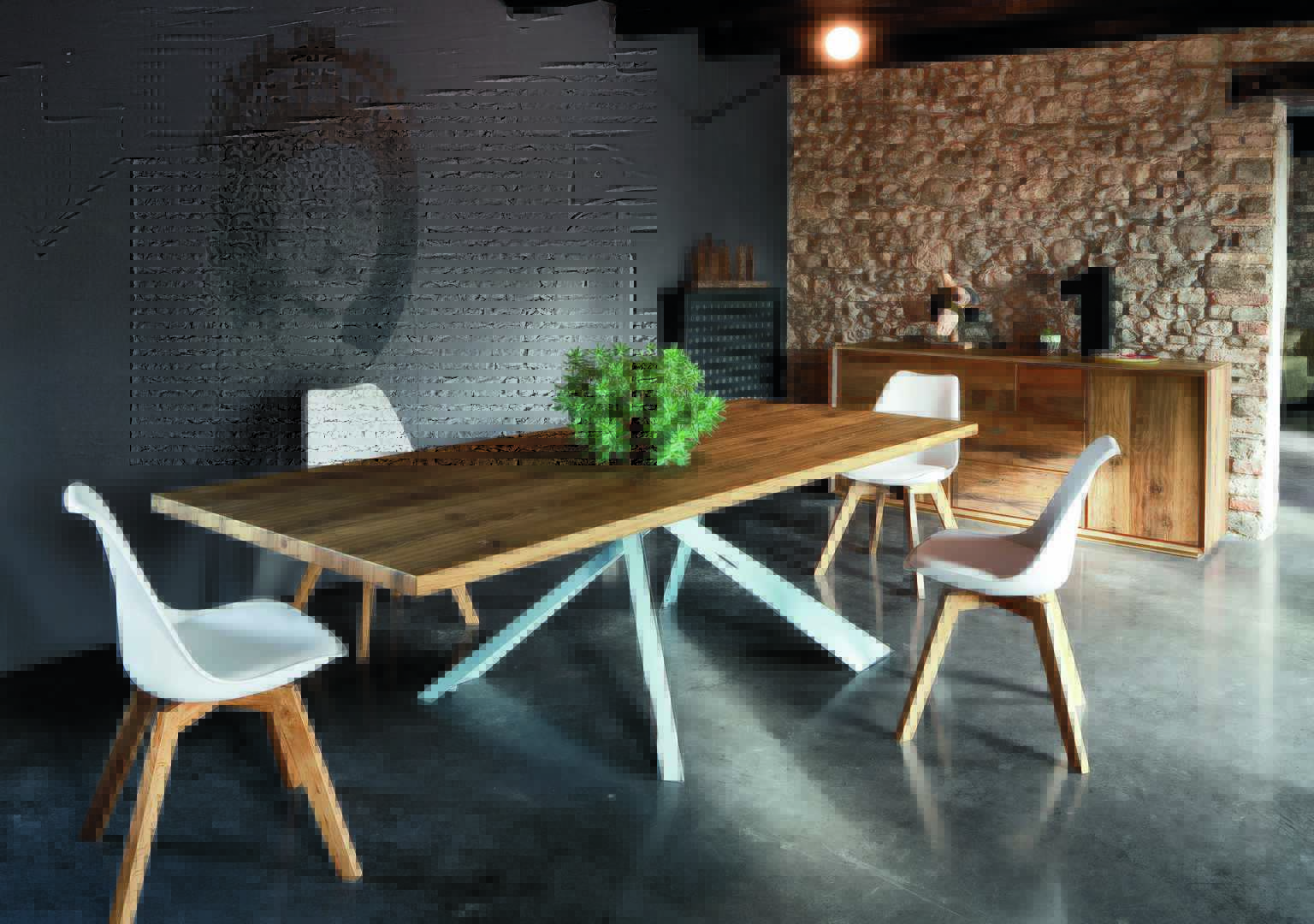 Table Parigi distressed oak 長餐桌