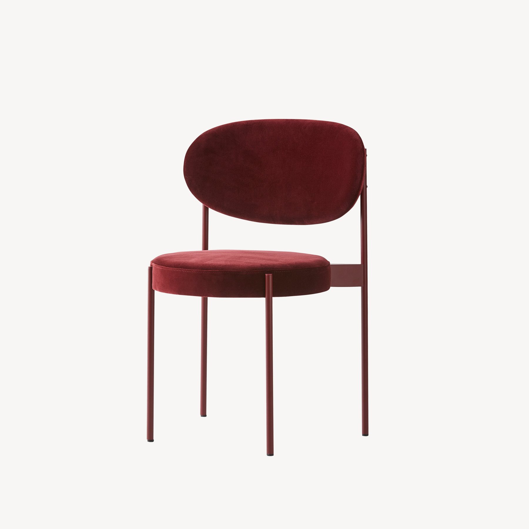 VerpanSERIES 430 CHAIR BURGUNDY FRAME 餐椅
