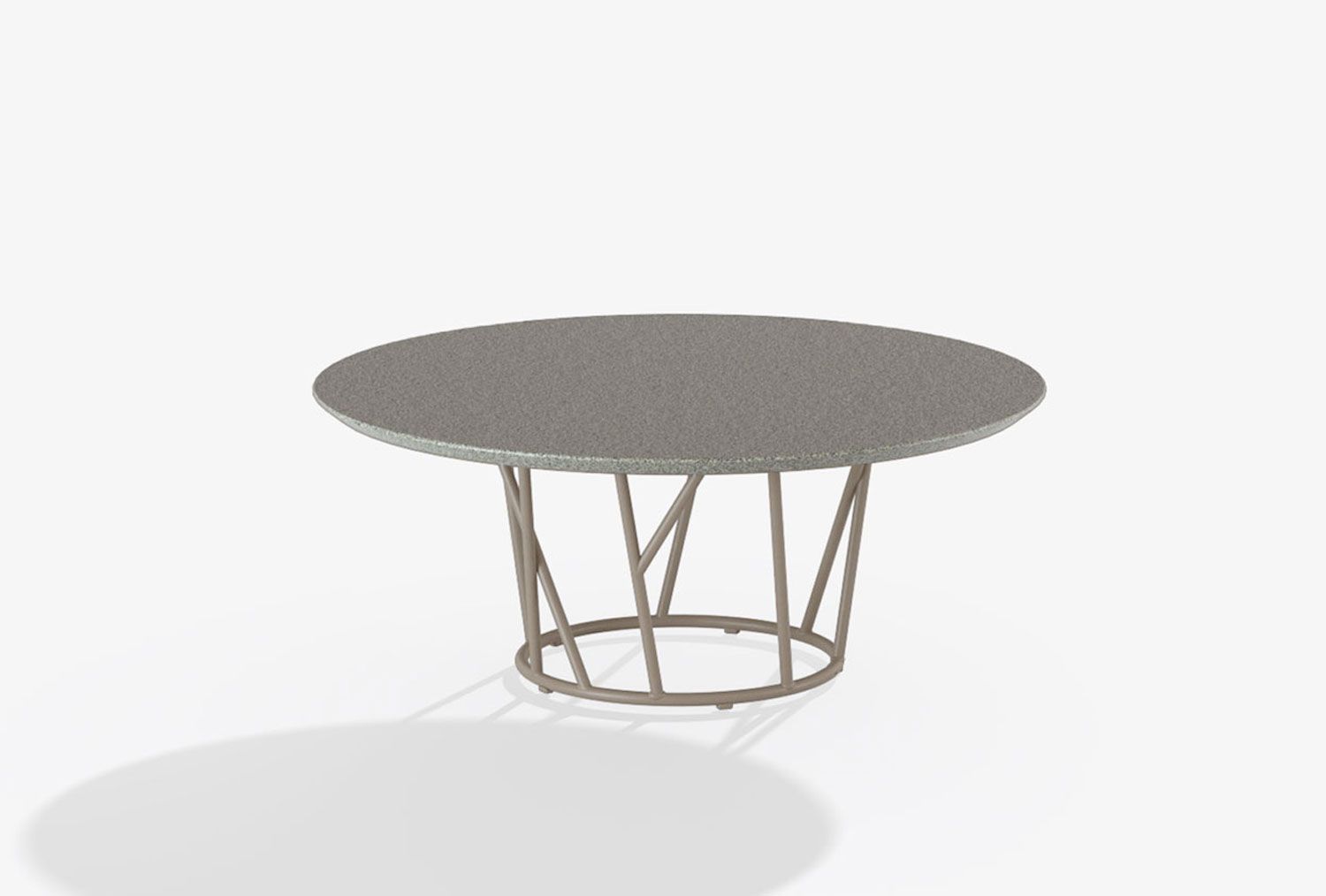 FASTWild Round low table with top in speckled aluminium圓餐桌