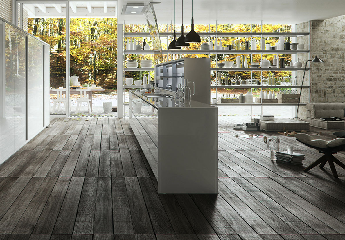 VALCUCINEArtematica Vitrum Bianco Lucido廚房