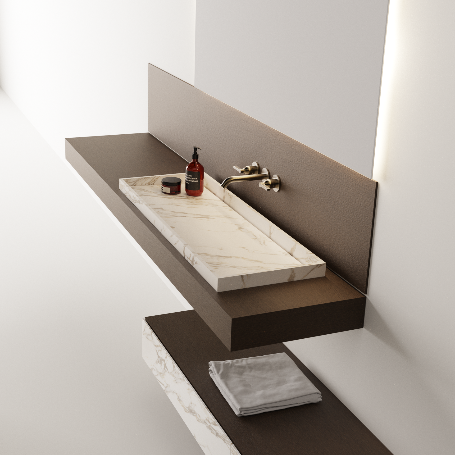 AGAPE004半嵌入式洗臉盆