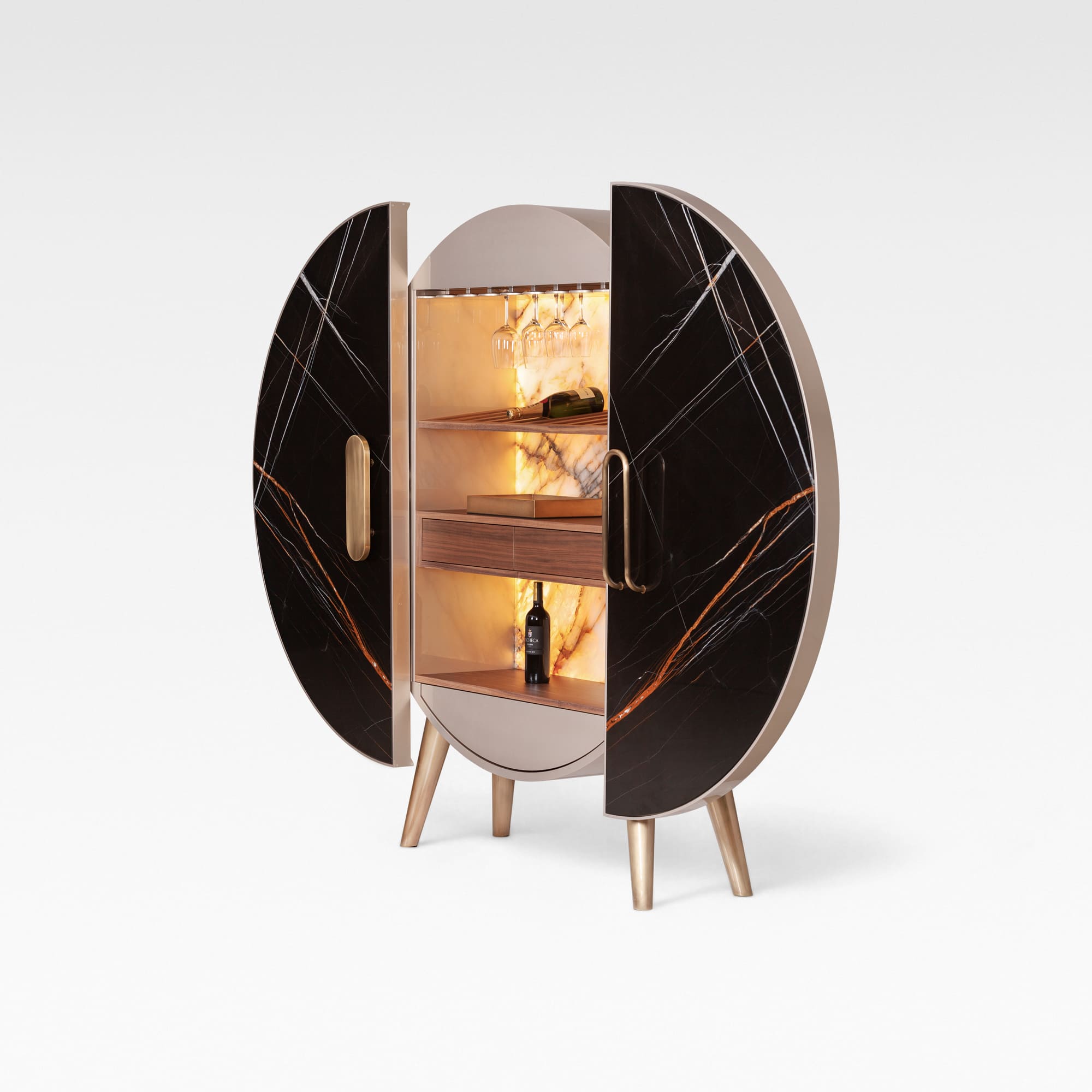 greenappleBongó Marble Bar Cabinet  酒柜